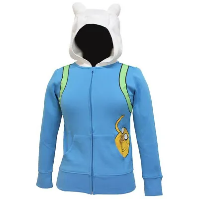 $30 • Buy Jake In Pocket Hoodie Adventure Time Finn Jakes Halloween Costume Juniors Medium