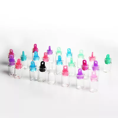 0.5ml Mini Small Cork Stopper Glass Vial Jars Containers Bottle Drift Bottle 50X • $11.87