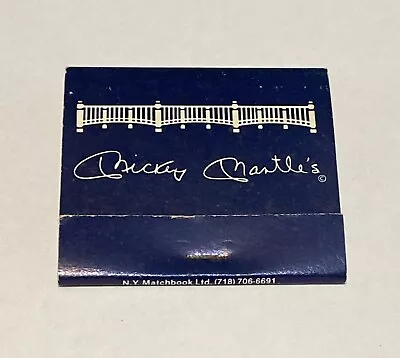 Mickey Mantle's Restaurant & Sports Bar Matchbook New York Yankees  🔥 • $18.88