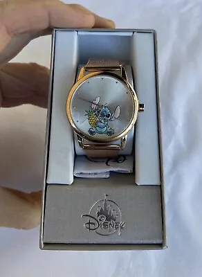 Disney Park Collection Jewelry Stitch W/Pineapple Rose Gold Disneyland Watch NWT • $88.88
