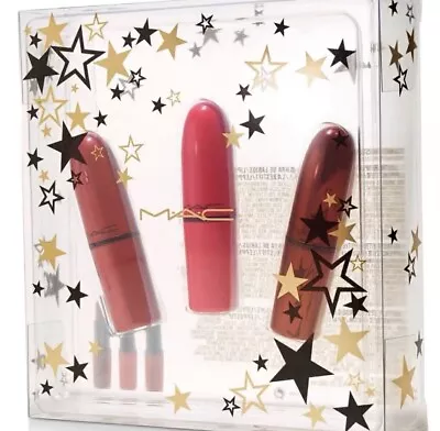 MAC Signature Stars Lipstick Kit Set Trio - See Sheer Diva Relentlessly Red • $18.90