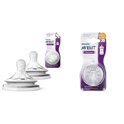$43.43 • Buy Philips Avent Natural Anti Colic Teat/Fast Flow Nipple For 6months+ Pack Of 2Pcs