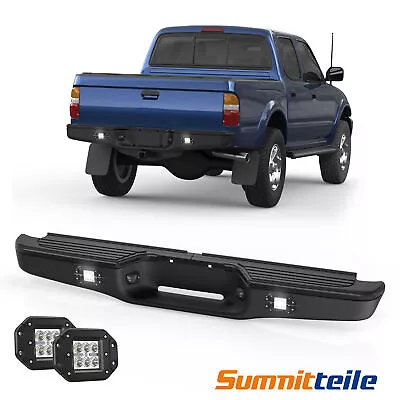 Black Rear Step Bumper Assembly W/ LED Light For 1995-2004 Toyota Tacoma Truck • $169.90