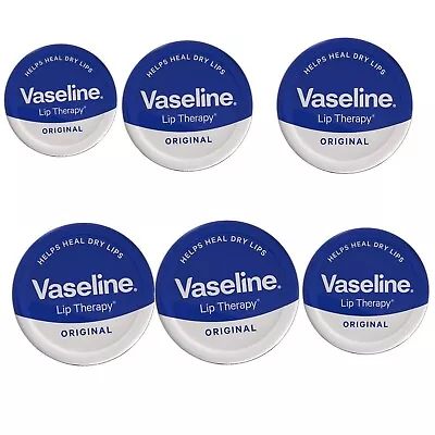 Vaseline Lip Therapy Original Tin 20g (pack Of 6) • £8.49