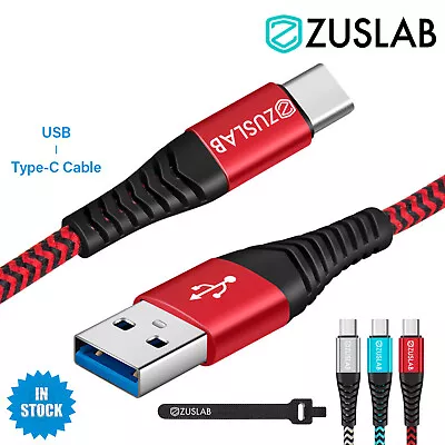 ZUSLAB USB Type C 3A Charger Charging Data Nylon Cable For Samsung Huawei Google • $8.56