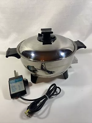 Rena Ware 9.5  Electric Skillet #17118 Stainless Steel Fry Pan W/Lid Cord 8 Cup • $89.99