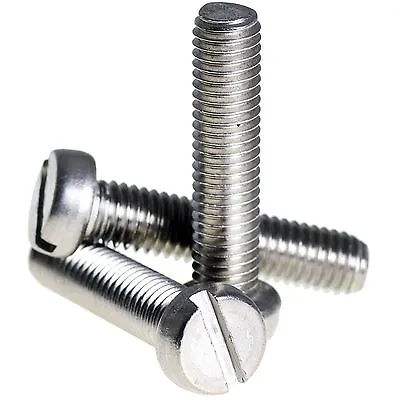 M3.5 ( 3.5mm ) A2 STAINLESS STEEL SLOTTED CHEESE HEAD MACHINE SCREWS DIN 84 • £1.34