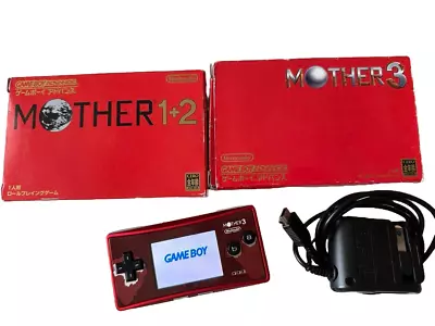 Nintendo GameBoy Micro Mother Edition Mother1+2 Mother3 Software Red With Box  • $531.99