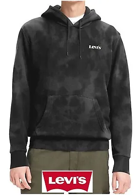 Levi's ® Mens Caviar CAMO Graphic Fleece Hoodie Relaxed Fit RRP £59.99 • £24.99