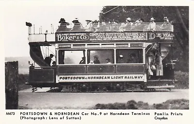 Pamlin Repro Photo Postcard M473 Portsdown & Horndean Light Railway Tramcar • £2.50