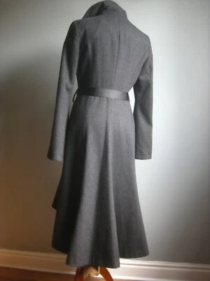 £89.99 • Buy TOPSHOP Wool TRENCH COAT  Victorian Goth Fit Flare Dom Riding 10 8 MARY POPPINS