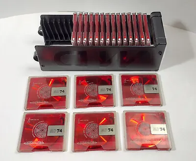 20 Hi-Space MD74 Recordable MINI DISCS Red With Slip Cases And Storage Stand. • £43