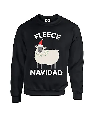 £19.95 • Buy Fleece Navidad Funny Adults Christmas Jumper Feliz Navidad Xmas Sweatshirt