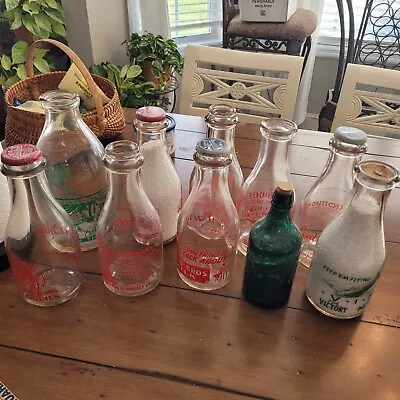  Milk Bottle Lot Of 10 Please View All Pictures And Ask Questions If Needed Ty • $350