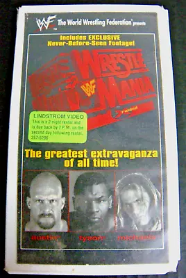 Vintage 1998 WWF Wrestling VHS Wrestle Mania XIV Video Mike Tyson Austin VTG • $22.99