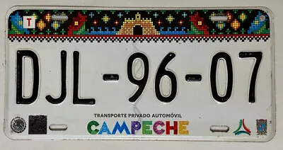 CAMPECHE Mexico License Plate #DJL-9607 • $24.97