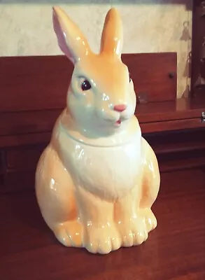 Adorable Vintage Woodland Bunny Rabbit Cookie Jar 13  • $25