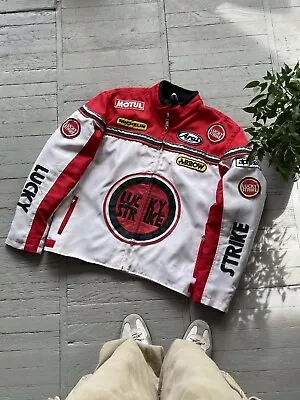 Vintage Lucky Strike Racing Team Moto Jacket Size XXL • $185