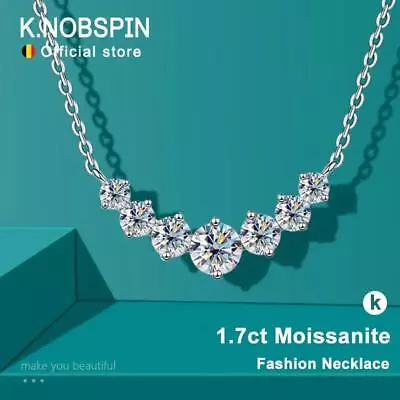 Necklace 925 Sterling Sliver For Woman Wedding Fine Jewely Plated 18k White Gold • $17.66