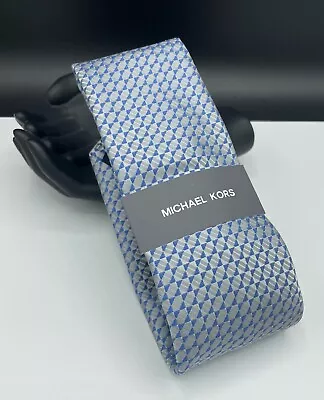 MICHAEL KORS Men's Neck Tie ~ Blue ~ Geometric ~ NEW Fashion MSRP $69.50 • $18.99