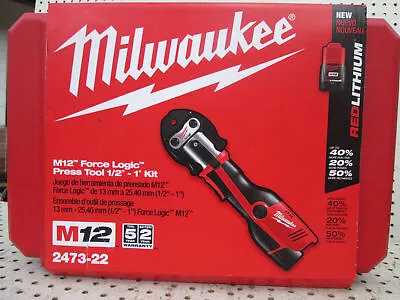 NEW Milwaukee 2473-22 M12 Force Logic Press Tool Kit W/Jaws • $1799