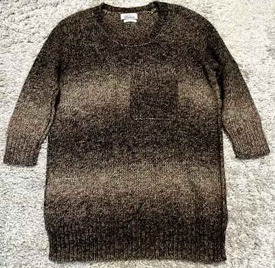 Madewell Wallace Wool Alpaca Blend Brown Colorblock Ombre Pullover Sweater - S • $23