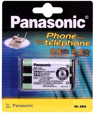 2*Panasonic HHR-P104 3.6V NIMH Cordless Phone Replacement Rechargeable Batteries • $19.99