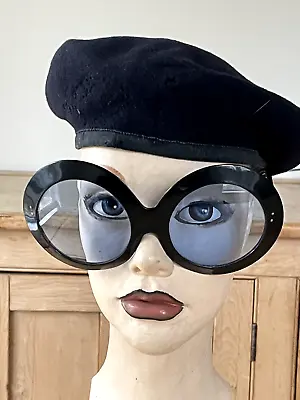 £99.95 • Buy Sunglasses Bug Vintage Blue Lenses Correna 1960's Round France Black Rims
