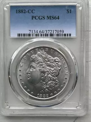 1882 Cc Morgan Silver Dollar Pcgs Ms64 • $375