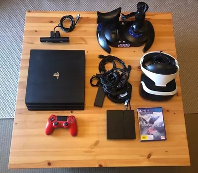 $280 • Buy Playstation 4 Pro, PSVR, Thrustmaster Bundle