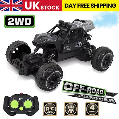 🔥Large Remote Control RC Cars Big Wheel Car Monster Truck 2WD Kid Toy Electric • £13.07