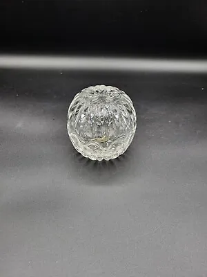 Vintage Zajeca Crystal Round/Egg Shaped Trinket Box 3 Inches Tall • $12