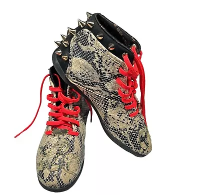 Melody Ehsani X Reebok Love Sneakers Snakeskin Spiked Women’s Sz 7 Boots Shoes • $86.34