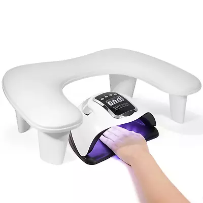 Arm Rest For Nails Tech: U-Shaped Manicure Nail Arm Rest Stand Big White Armrest • $57.80