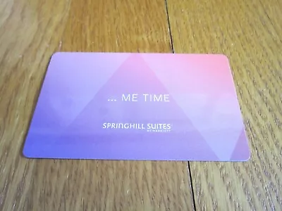 Springhill Suites Hotel Key Card Pink Mauve  '...ME TIME'  By Marriott FREE SHIP • $10.95