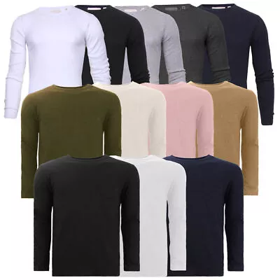 Men's Long Sleeve Crew Neck T-Shirt  Base Layer Casual Cotton Jersey Soul Star • £4.99