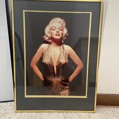 Professionally Framed MARILYN MONROE Color Photo Gold Dress Gentlemen Movie • $59.99