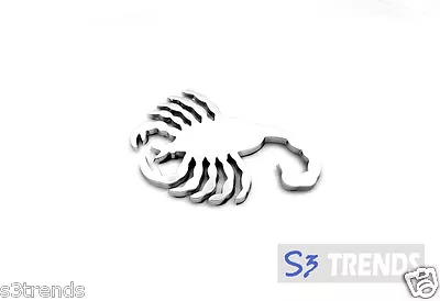 Scorpion Chrome Emblem Badge Decal Symbol Car Truck SUV 3D Self Adhesive • $7.95