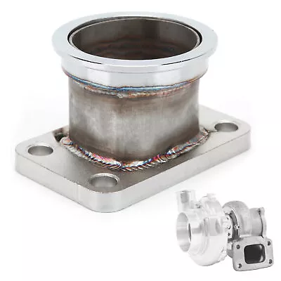 Turbo Flange Adapter For T3 4-Bolt To 2.5in V-Band Stainless Steel Conversion ⁺ • $46.15