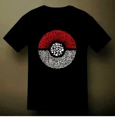 Poke Ball T-Shirt By Zojy With Over 900 Characters Slim Fit Only • $5