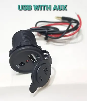 5V 2.1A DC USB Car Charger AUX Power Socket Outlet With AUX Cable New UK • £6.98