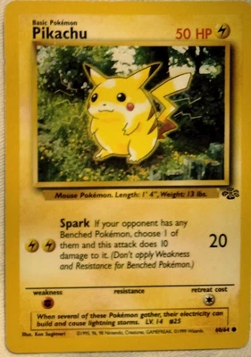 $250 • Buy 1995 Pikachu Pokemon Card, 60/64, Never Played, Mint Condition