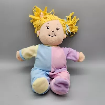 Manhattan Toy Baby Stella Doll Plush Blonde Pigtails 13  Soft Colorful Pajamas  • $9.99