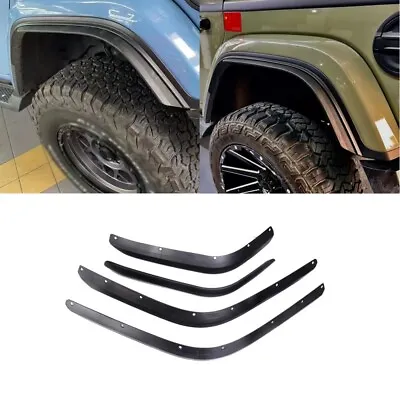 4x Front Rear Fender Flares Extensions For Jeep Wrangler JL 2018+ Fit Low Fender • $166.91