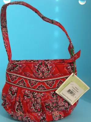 Vera Bradley FRANKLY SCARLET Red Hannah Small Handbag Purse Zip Close NWT • $24.99