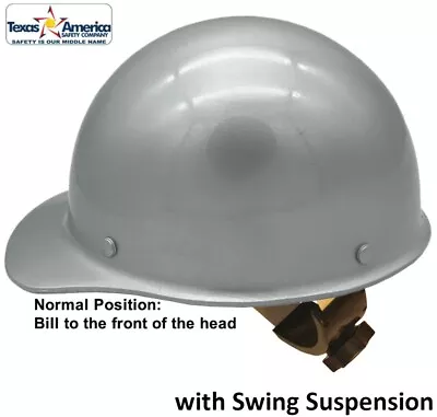 MSA Skullgard Cap Style With Swing Suspension - Custom Silver • $143