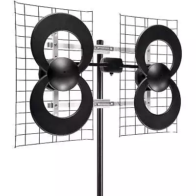 Antennas 4 UHF Indoor Outdoor TV Antenna Multi-Directional 70 Mile Range Mast • $122.20