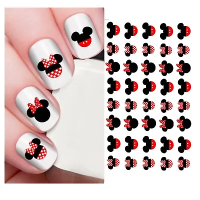 Minnie Mouse Disney Nail Art Wraps Water Transfers Decals Red Polkadot X 40 CC3 • £3.59