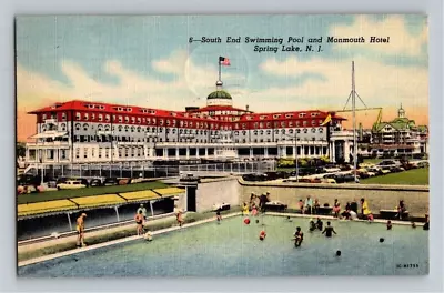1940'S. SPRING LAKE NJ. MONMOUTH HOTEL.  POSTCARD. Fx21 • $8