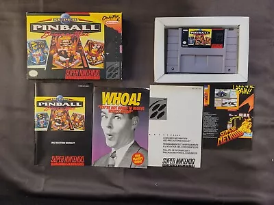 Super Pinball: Behind The Mask Super Nintendo SNES Complete In Box CIB Near Mint • $29.99